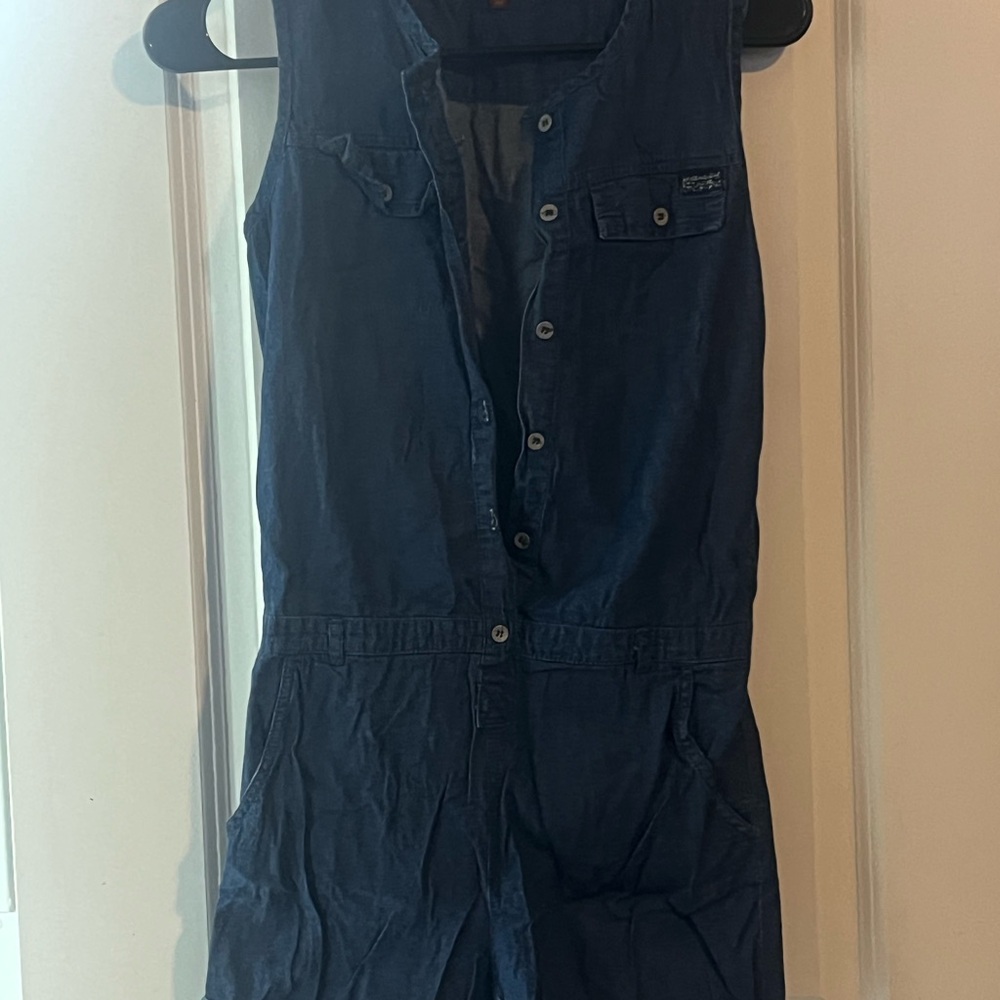 Authentic Girl’s Denim 7 For All ManKind Button-Up Romper